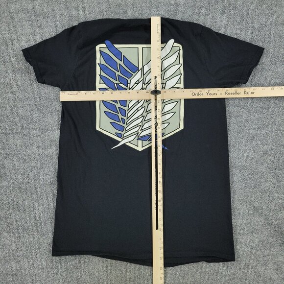 Attack On Titan Shirt Men Medium Black Anime Graphic Tee Crew Neck Short Sleeve - Picture 10 of 13
